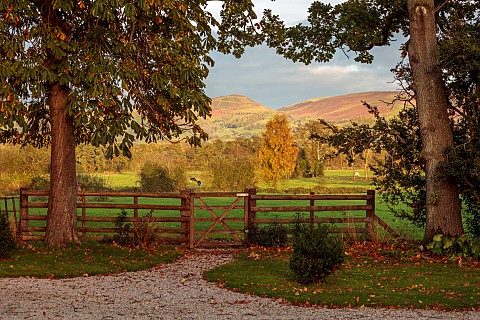 THE_LAUNDRY_GARDEN_DENBIGH_WALES_NOVEMBER_COUNTRYSIDE_GATE_FENCE_FENCES_SUNSET_PATHS