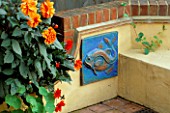 FISH CERAMIC BY LUCY SMITH. THE NICHOLS GARDEN  READING