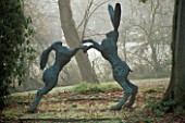 BOXING HARES BY SOPHIE RYDER HANNAH PESCHAR GALLERY AND SCULPTURE GARDEN  SURREY