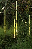 THIN GLASS TUBES OF LIGHT BY BARBARA HUNT IN THE NATURAL AND ORIENTAL WATER GARDEN  HAMPTON COURT 97