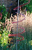 KNITTED WIRE SPIRAL AERIAL BY JAN TRUMAN IN THE CSMA GARDEN HAMPTON COURT 1997