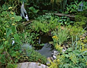 WILDLIFE POND IN DAVID AND MARIE CHASES GARDEN  HAMPSHIRE