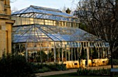 A GLASSHOUSE IN THE OXFORD BOTANIC GARDEN  OXFORD  IN WINTER