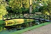 THE PRIORY  BEECH HILL  BERKSHIRE: NEW BRIDGE BY CLIVE BURCHALL OVER THE RIVER