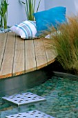 HAMPTON COURT 2004/ DAVES PLACE DESIGNED BY KERRIE JOHN: POOL  DECK AND CUSHIONS