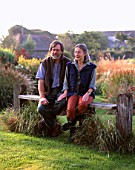 LUCY GOFFIN AND GRAHAM GOUGH AT MARCHANTS HARDY PLANTS  SUSSEX