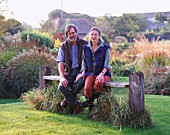 LUCY GOFFIN AND GRAHAM GOUGH AT MARCHANTS HARDY PLANTS  SUSSEX