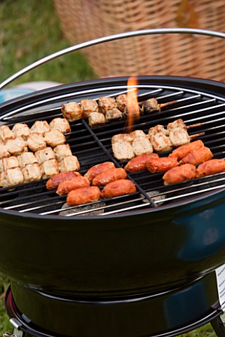DESIGNER_CLARE_MATTHEWS_WIND_BREAK_SCREEN_PROJECT__BARBEQUE_WITH_SAUSAGES_AND_CHICKEN_KEBABS