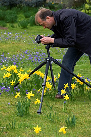 GARDEN_PHOTOGRAPHER_CLIVE_NICHOLS_PHOTOGRAPHING_WITH_A_TRIPOD_IN_GINA_PRICES_GARDEN__PETTIFERS__IN_S