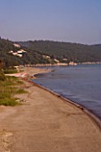 CORFU  GREECE: VIEW OF KALAMAKI SANDY BEACH