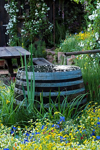 CHELSEA_FLOWER_SHOW_2007__THE_FETZER_SUSTAINABLE_WINERY_GARDEN_TRADITIONAL_HALF_BARREL_WATER_BUTT_FO