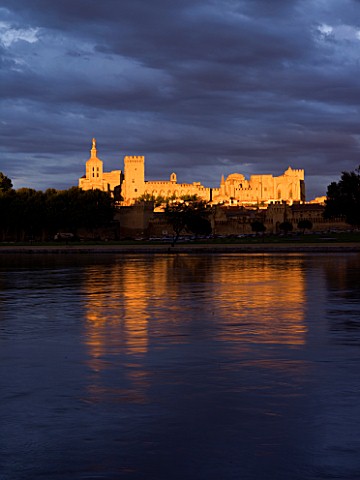 FRANCE__PROVENCE__AVIGNON__SUNSET_WITH_STORMY_CLOUDS
