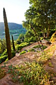 LA CARMEJANE, FRANCE: LUBERON, PROVENCE, FRENCH, COUNTRY, GARDEN, WOODEN, DEAD, TREE, SCULPTURE BY MARC NUCERA