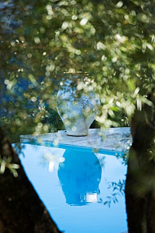 CORFU__GREECE_DESIGNER_DOMINIC_SKINNER__SWIMMING_POOL_WITH_OVERHANGING_BRANCHES_OF_OLIVE_TREE_AND_RE