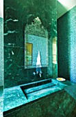 VILLA GIUSEPPINA  LAKE COMO  ITALY - GREEN MARBLE BATHROOM
