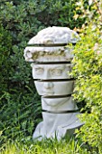 DESIGNER DOMINIQUE LAFOURCADE  PROVENCE  FRANCE: MARBLE HEAD COPIED FROM MICHELANGELOS DAVID IN FLORENCE
