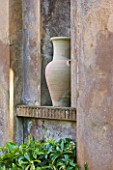GRANGE COURT  GUERNSEY: TERRACOTTA CONTAINER SET INTO THE WALLS OF THE FORMER ORANGERIE