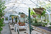 GRANGE COURT  GUERNSEY: RESTORED GLASSHOUSE WITH CACTUS COLLECTION