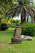 SICILY  ITALY: LA CASE BIVIERE NEAR LENTINI - AN ANCIENT ANCHOR RETRIEVED FROM THE FORMER LAKE IL BIVIERE