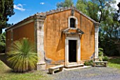 SICILY  ITALY: LA CASE BIVIERE NEAR LENTINI - THE CHAPEL OF ST ANDREW WITH DASYLIRION LONGISSIMUS