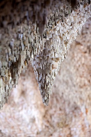 PAINSHILL_PARK_SURREY_THE_CRYSTAL_GROTTO__THE_GROTTO_WITH_INVERTED_WOODEN_CONE_EMBEDDED_WITH_CRYSTAL