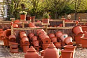 WHICHFORD POTTERY, WARWICKSHIRE: TERRACOTTA CONTAINERS IN THE SALES AREA