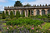 CHATSWORTH HOUSE, DERBYSHIRE: THE FIRST DUKES HOUSE BUILT 1697 FOR 1ST DUKE OF DEVONSHIRE, ORIGINALLY FOR CITRUS FRUITS. NOW HOME TO THE CAMELLIA COLLECTION.BUILDING,ARCHITECTURE.