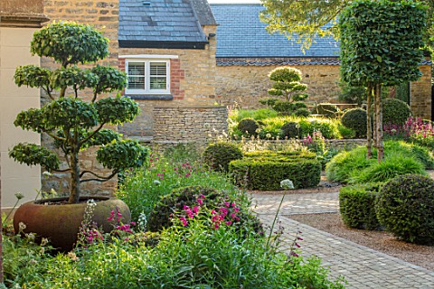 THE_OLD_RECTORY_QUINTON_NORTHAMPTONSHIRE_DESIGNER_ANOUSHKA_FEILER_FRONT_GARDEN__CLIPPED_TOPIARY_CLOU