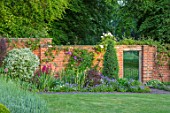 COTTAGE ROW, DORSET: LAWN, WALL, GATE, CLASSIC, COUNTRY, GARDEN, GREEN