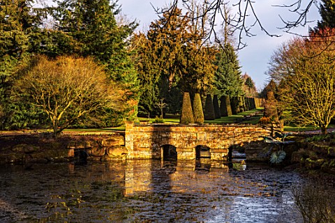 THENFORD_GARDENS__ARBORETUM_NORTHAMPTONSHIRE_LAKE_AND_THE_RILL_BEYOND_IN_FEBRUARY