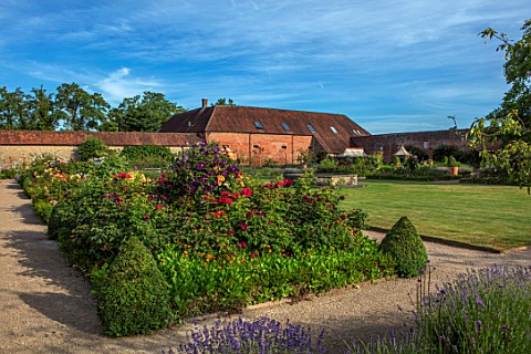 THE_WALLED_GARDEN_AT_COWDRAY_WEST_SUSSEX_LAWN_BORDERS_WITH_ROSES_ENGLISH_COUNTRY_GARDENS_SUMMER
