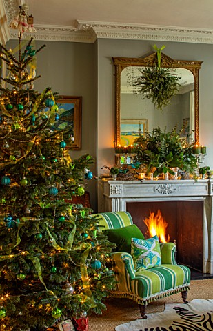 BUTTER_WAKEFIELD_HOUSE_LONDON_CHRISTMAS__LIVING_ROOM_CHRISTMAS_TREE_FIREPLACE_MIRROR