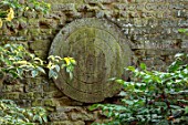 CANONS ASHBY, NORTHAMPTONSHIRE, THE NATIONAL TRUST- MUSKET AND PISTOL TARGET ON WALL