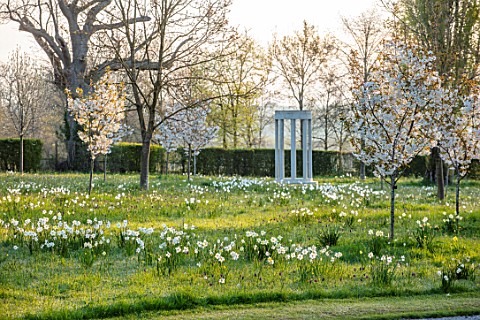 MORTON_HALL_GARDENS_WORCESTERSHIRE_THE_MEADOW_PARK_SPRING_APRIL_MONOPTEROS_FOLLY_FOLLIES_DAFFODILS_N