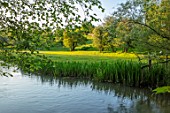 VILLAGE FARM HOUSE, GLOUCESTERSHIRE: MEADOW, SPRING, MAY, RIVER COLN, WATER, STREAM