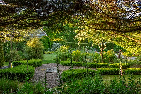 COTTAGE_ROW_DORSET_BOX_HEDGES_HEDGING_SPRING_MAY