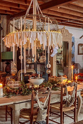 CEST_TOUT_INTERIORS_THE_BARN_SHOP_VINTAGE_FRENCH_DINING_TABLE_CHRISTMAS_CANDLES_CANDLESTICKS_FAIRY_L