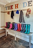 THE HYDE, HEREFORDSHIRE: BOOT ROOM, HUNTER WELLIES