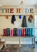 THE HYDE, HEREFORDSHIRE: BOOT ROOM, HUNTER WELLIES