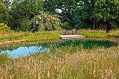 HIGHLANDS, EAST SUSSEX: MEADOW, LAKE, POND, POOL, SWIMMING, WATER, WOODLAND, TREES, DECKING, PONTOON