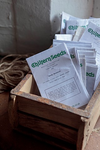 BROWN_FLOWERS_OXFORDSHIRE_ANNA_BROWN_CHILTERN_SEEDS_IN_PACKETS_IN_BOX_BY_WINDOWSILL