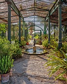 PRIVATE MALLORCA GARDEN, SPAIN: SHADE HOUSE, FERNS, FOUNTAIN, SHADY