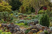 DODDINGTON PLACE, KENT: APRIL, SPRING, THE ROCK GARDEN