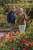 MORTON HALL GARDENS, WORCESTERSHIRE: OWNER ANNE LUETCKE AND HEAD GARDENER OLIVER JOHNSON