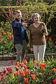 MORTON HALL GARDENS, WORCESTERSHIRE: OWNER ANNE LUETCKE AND HEAD GARDENER OLIVER JOHNSON