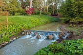 COTTESBROOKE HALL AND GARDENS, NORTHAMPTONSHIRE: SPRING, MARCH, THE WILD GARDEN, STREAM, WATERFALL