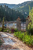 KOULOURA, CORFU, GREECE: DESIGNER PAUL BANGAY: GATES AND HARBOUR