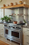 PRIORS MARSTON, WARWICKSHIRE, THE MANOR HOUSE: THE KITCHEN, WOLF OVEN, FRESH HERBS AND EGGS FROM THE GARDEN