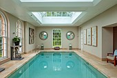 PRIORS MARSTON, WARWICKSHIRE, THE MANOR HOUSE: THE INDOOR SWIMMING POOL ON THE SOUTH SIDE OF THE HOUSE