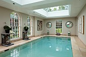 PRIORS MARSTON, WARWICKSHIRE, THE MANOR HOUSE: THE INDOOR SWIMMING POOL ON THE SOUTH SIDE OF THE HOUSE